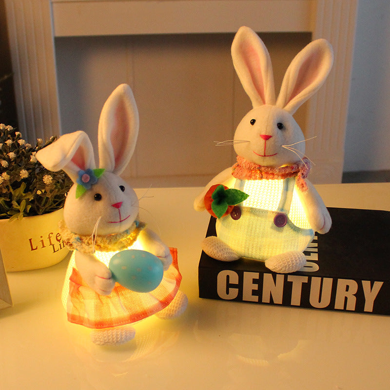 Easter Cartoon Cute Newspaper Egg Radish Luminous Rabbit Tabletop Decoration Emporium Discounts 5 Daily Products Discounts