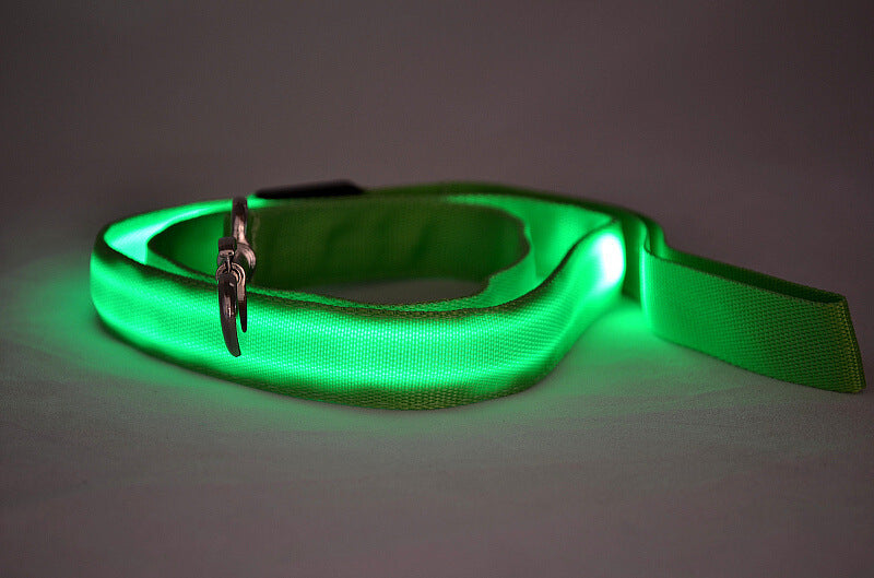Glowing Pet Leash Glowing Dog LED Emporium Discounts Green Light night