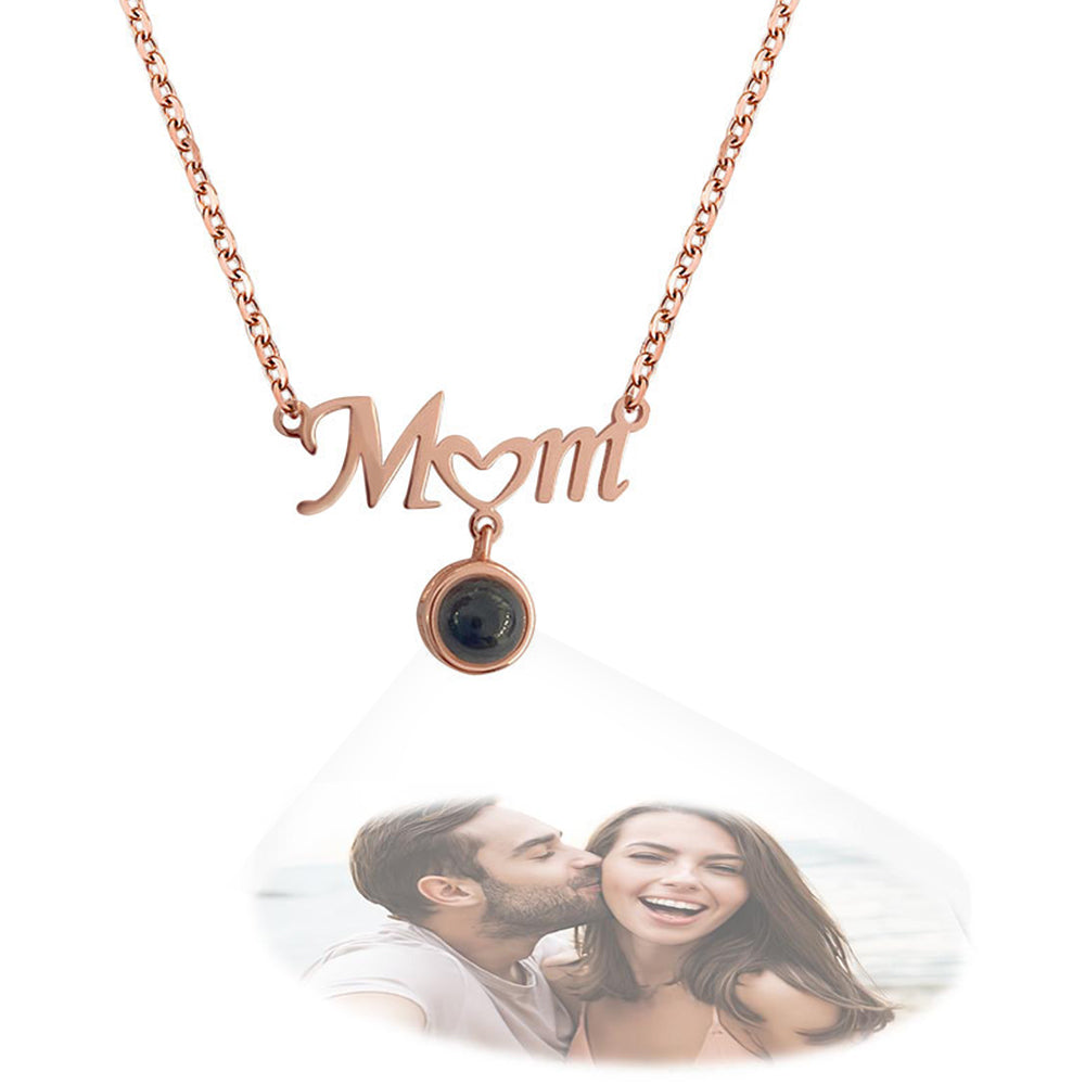 Custom Mom Photo Projection Necklace with Little Heart Emporium Discounts