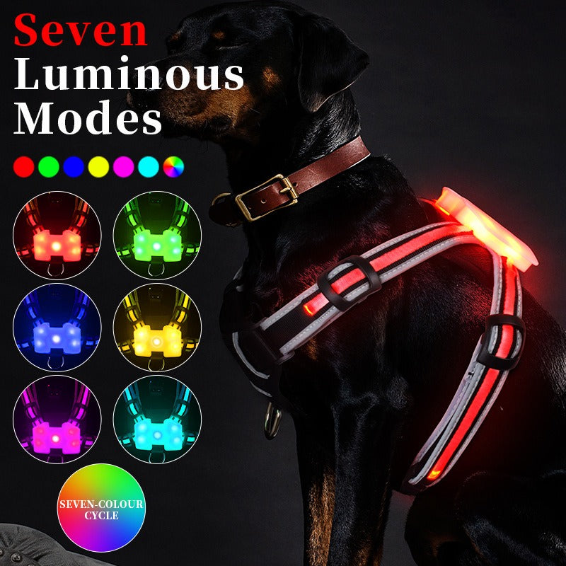 LED Luminous Chest Strap Explosion-Proof Night Dog Walking Vest Large Medium And Small Dog Harness Emporium Discounts 5 Daily Products Or Gadgets Per Day