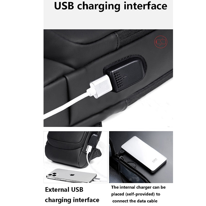 The Men's USB Shoulder Bag is a great selection for the contemporary man. It offers ample space while remaining portable and lightweight, and it is designed with a USB charging port so you can keep your gadgets energized during commutes. Additionally, a built-in security measure safeguards against theft, giving you peace of mind.