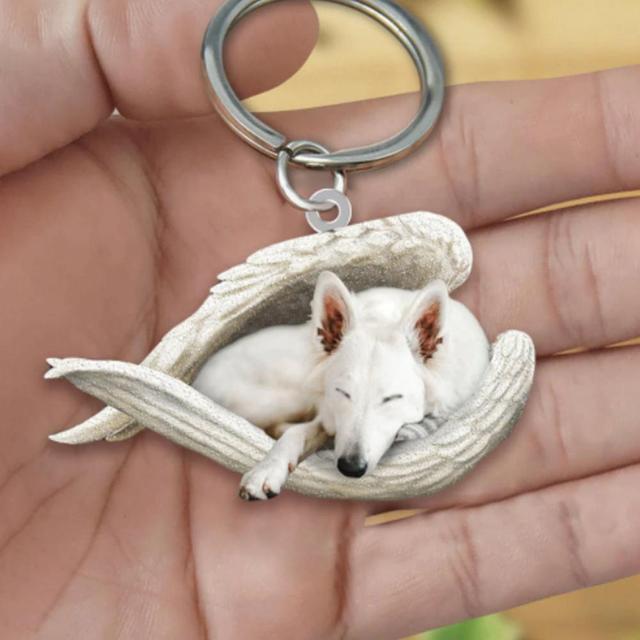 Dog Sleeping Angel Keychains Emporium Discounts