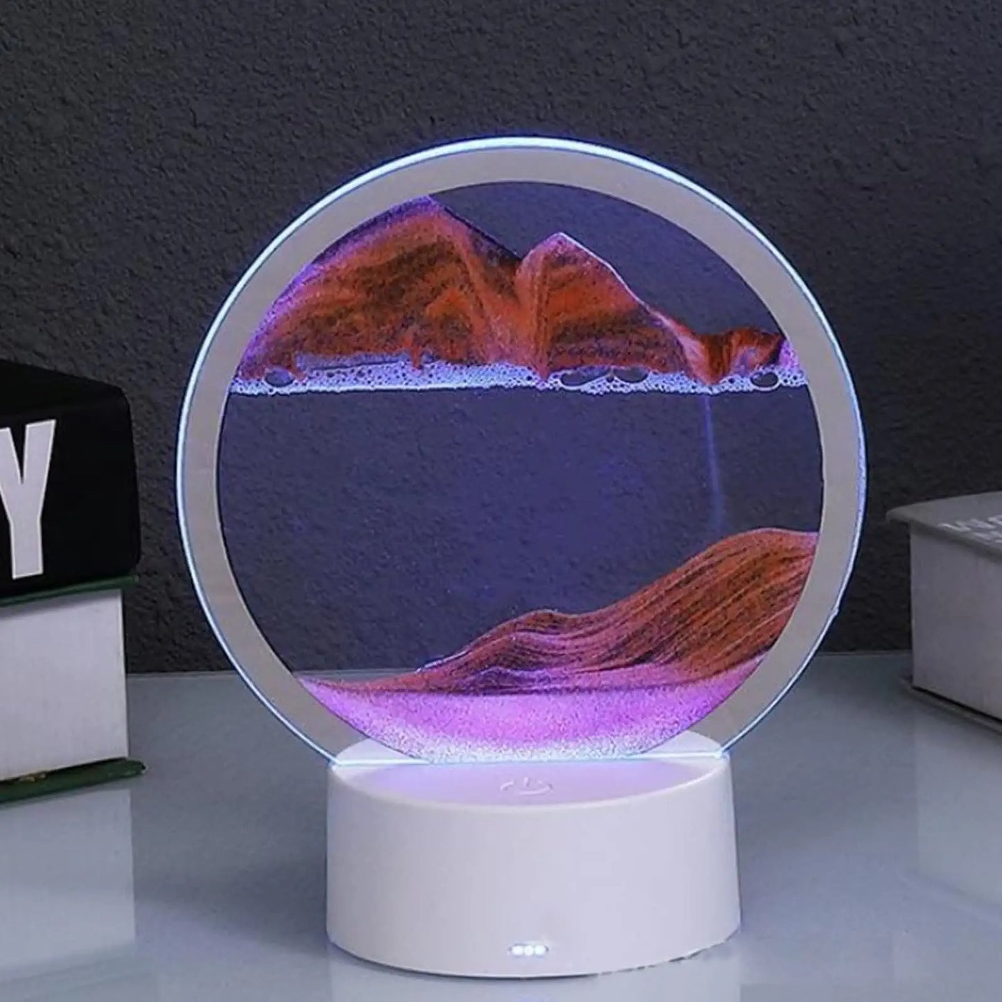 3D Three-dimensional Sand Painting Table Lamp
