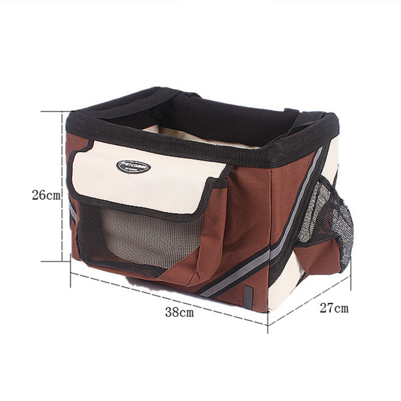 Portable Dog Bicycle Carrier Seat for small dog Emporium Discounts Colours Brown