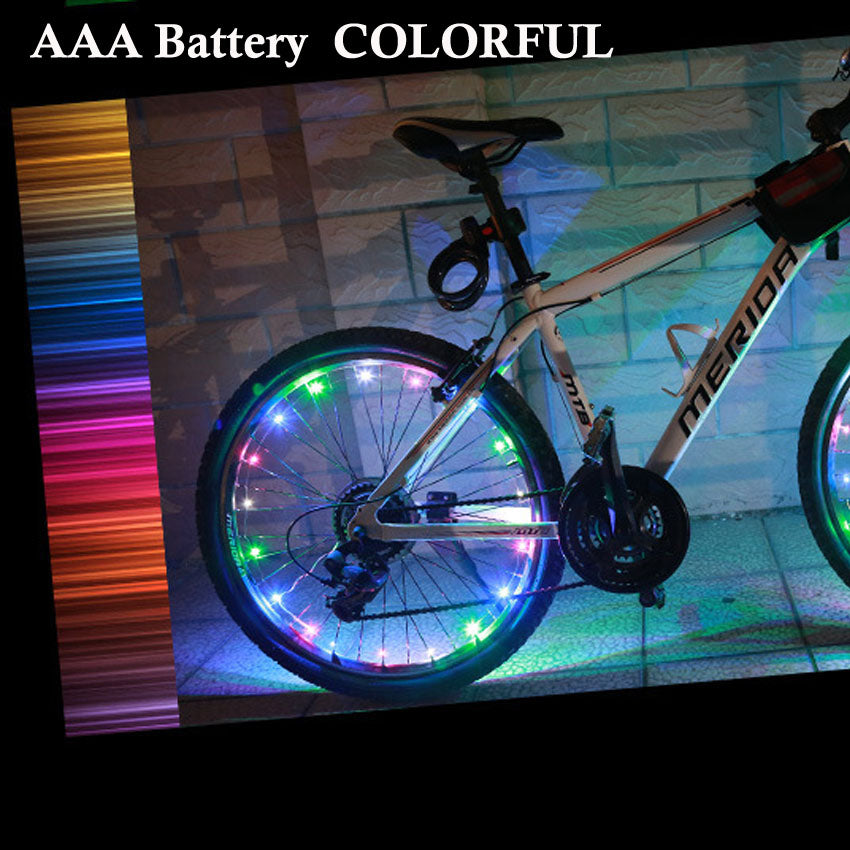 Mountain bike spoke lights come in different colour Emporium Discounts Colorful LED