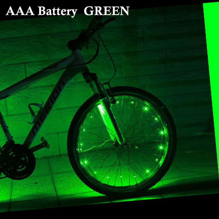 Mountain bike spoke lights come in different colour Emporium Discounts Green LED