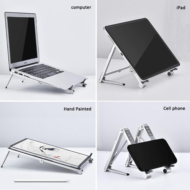3 In 1  Foldable Laptop Holder Adjustable Aluminum Tablet Desktop Holder For Phone/iPad/Laptop Notebook Cell Phone Holder Stand Support Emporium Discounts 5 Daily Gadget or Products Discounted at 20%  OFF Code DAILY20