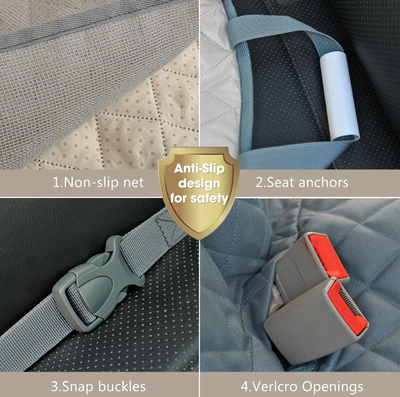 Dog Car Seat Cover Emporium Discounts Tired of your car being covered in pet hair after every ride? Say goodbye to the mess with the Dog Car Seat Cover! Installation is a breeze with quick-install clips, and its practical design includes airflow-enhancing windows and convenient front pockets.