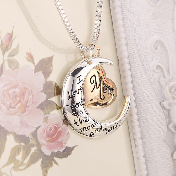 Mother's Day Necklace Love Pendant i Love You Mom Sweater Chain Necklace Emporium Discounts