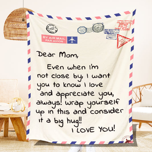 Mother's Day Hot Sale Envelope Blanket Home Letter Letter Warm Flannel Message Letter Cover Blanket Emporium Discounts