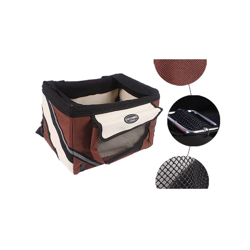 Portable Dog Bicycle Carrier Seat for small dog Emporium Discounts Colours Brown