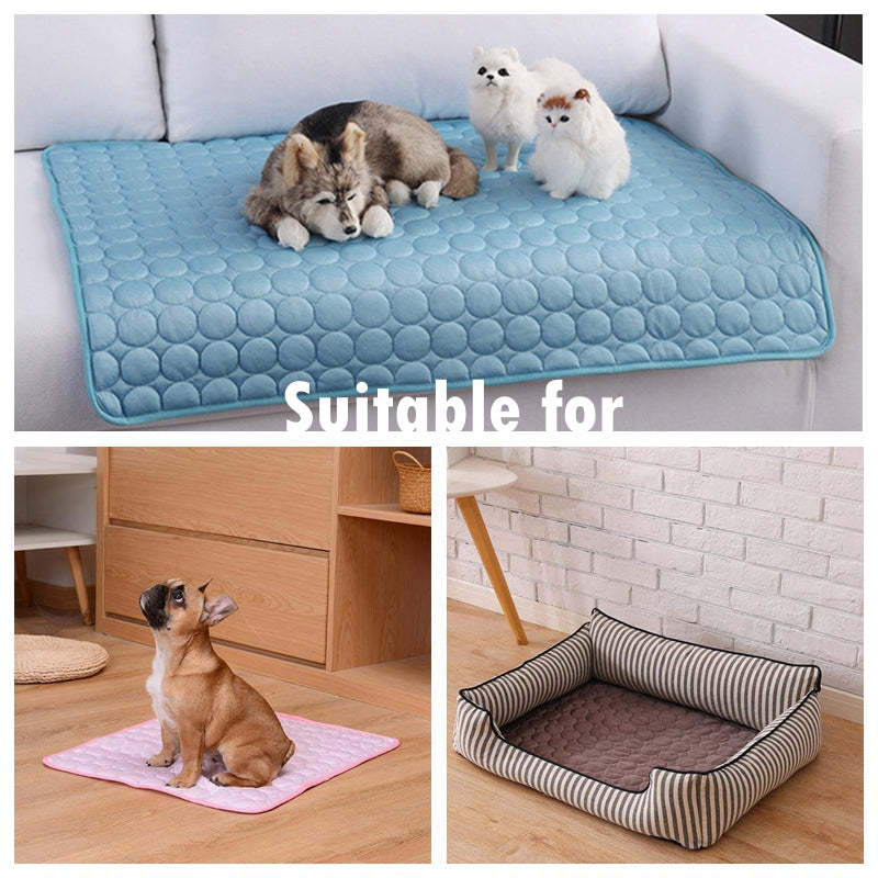 Dog Mat Cooling Summer Pad Mat For Dogs Cat Blanket Sofa Breathable Pet Dog Bed Summer Washable For Small Medium Large Dogs Car Emporium Discounts Come in 3 different colours