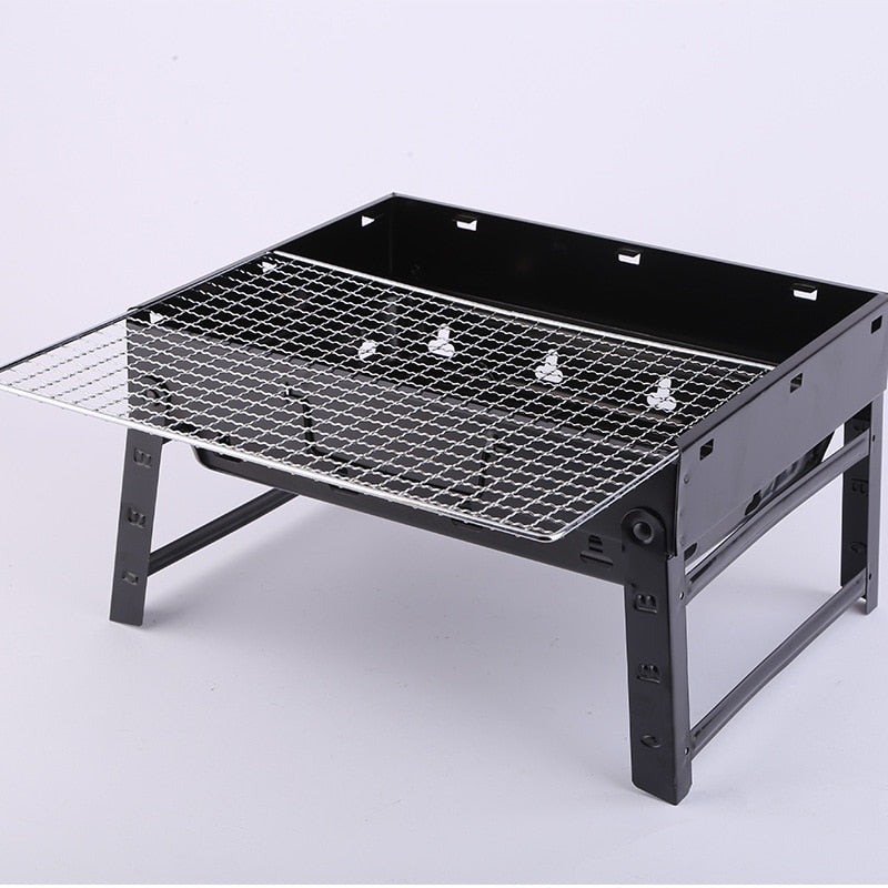 Barbecue Grill Outdoor Camping bbq Foldable Charcoal Grill Household Portable Barbecue Grill Charcoal Stove Skewers BBQ Tool