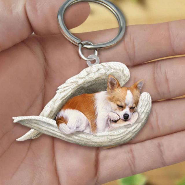Dog Sleeping Angel Keychains Emporium Discounts 
