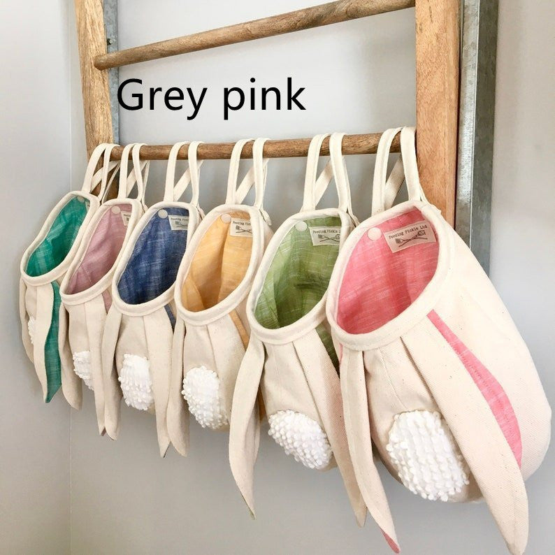 Fabric Bunny Ear Easter Bag Hanging Emporium Discounts 5 Daily Gadgets Product In 2023 Grey pink