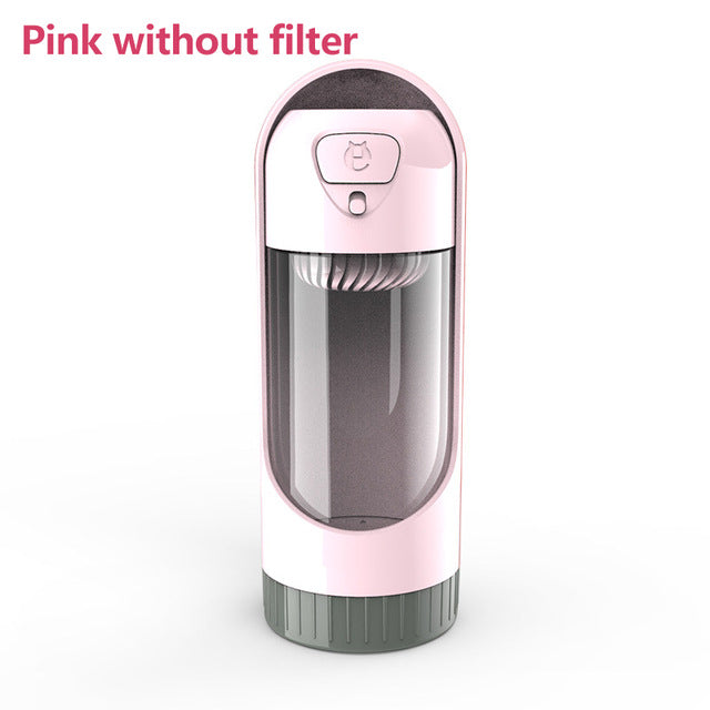 Portable Pet Dog Water Bottle Drinking Bowls For Small Large Dogs Feeding Water Dispenser Cat Activated Carbon Filter Bowl Emporium Discounts Come in different colours pink