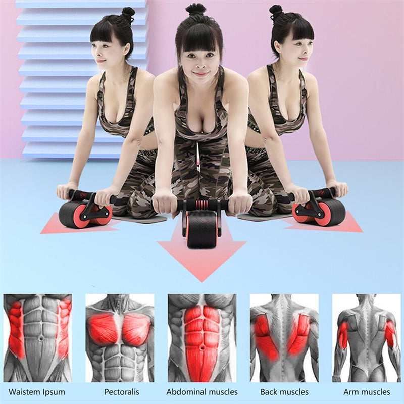 Double Wheel Abdominal Exerciser Women Men Automatic Rebound Ab Wheel Roller Waist Trainer Gym Sports Home Exercise Devices Emporium Discounts 5 Daily Products Or Gadgets Come in different colours