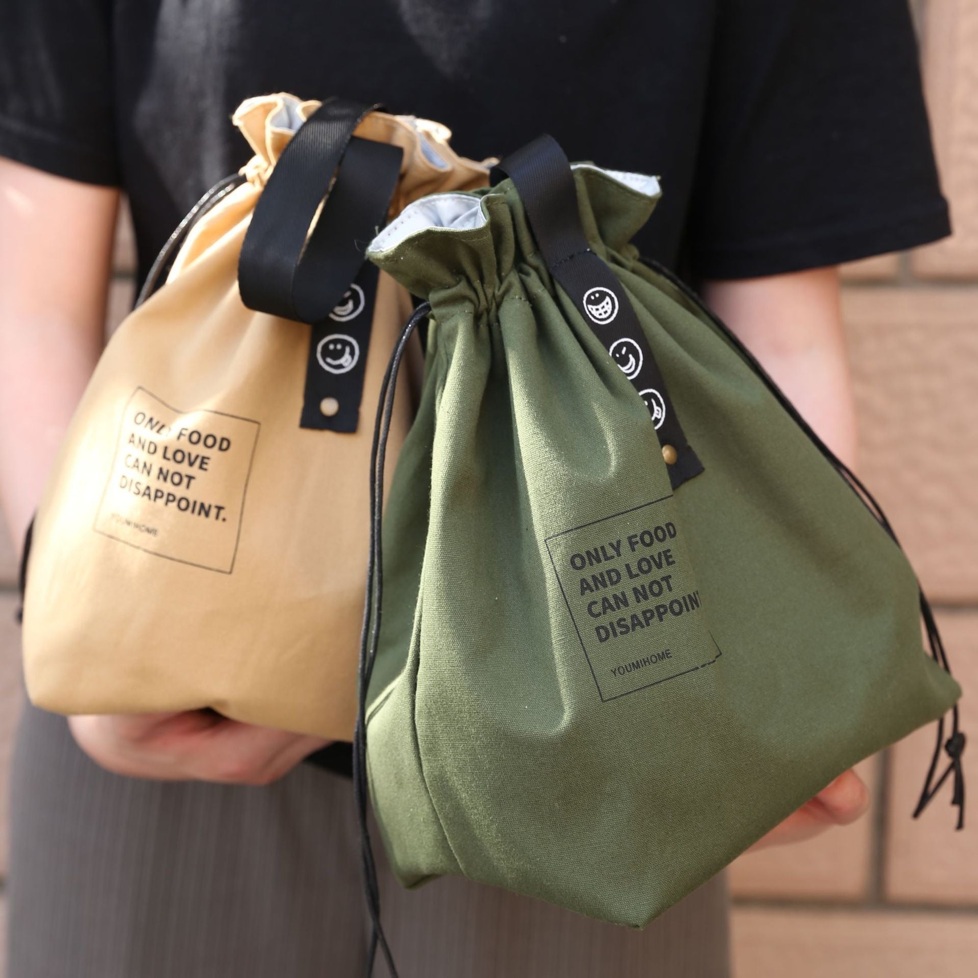 Convenient Bag Nordic Simple Ins Binding Letter Webbing Thermal Insulation Lunch Bag Industrial Style Canvas Portable Lunch Bag Emporium Discounts 5 Daily Products Or Gadgets Per Day