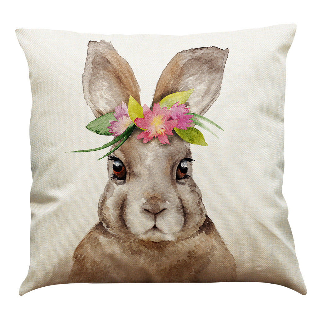 Easter Bunny Cotton And Linen Pillowcase Emporium Discounts 5 Daily Gadget A Day with 20 Percent Discount Rabbit Flower 