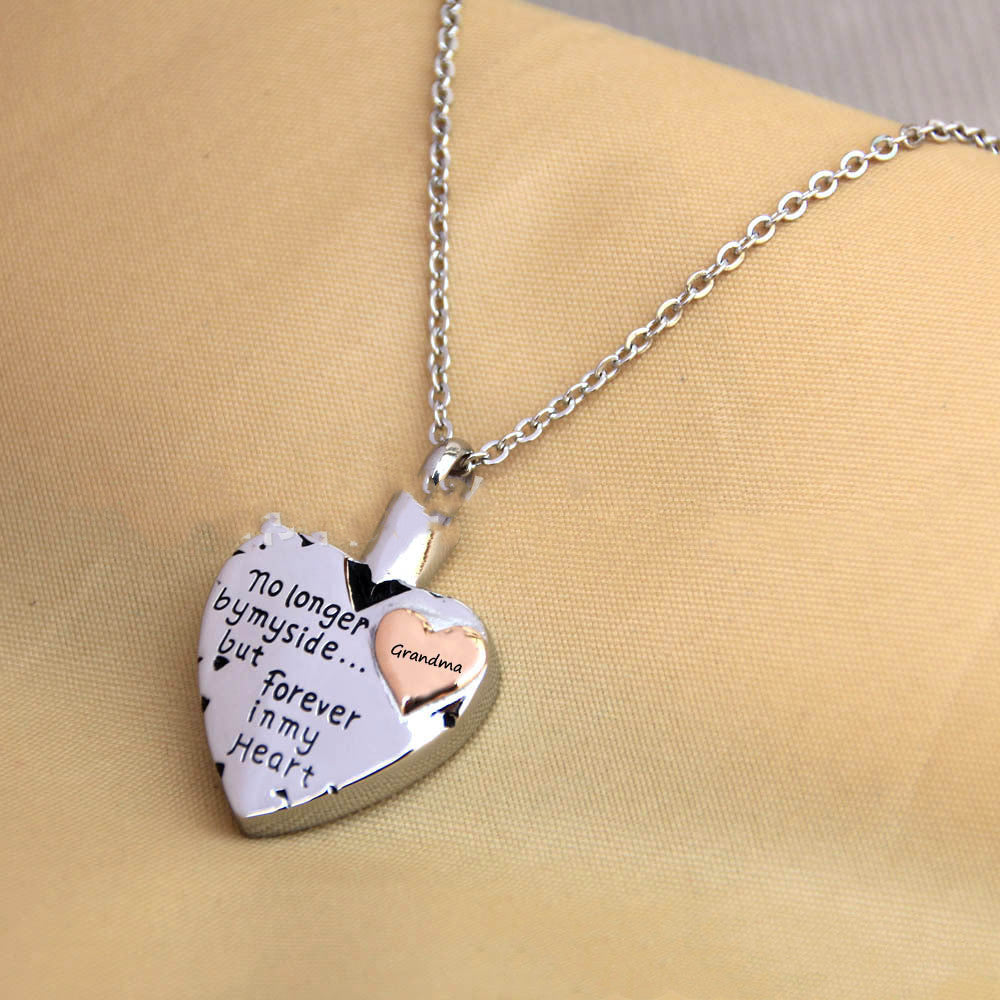 Heart Shaped Grandma Ashes Necklace In Memory Of Loved Ones Emporium Discounts