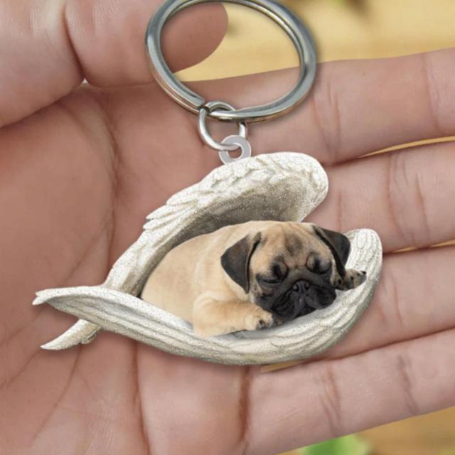 Dog Sleeping Angel Keychains Emporium Discounts Pug