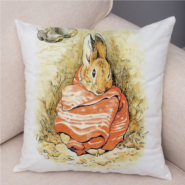 Easter Bunny Cartoon Rabbit Peach Skin Fabric Pillow Cover Home Decoration Sofa Cushion Cover Seat Cover Emporium Discounts Daily Gadget Offer In 2023