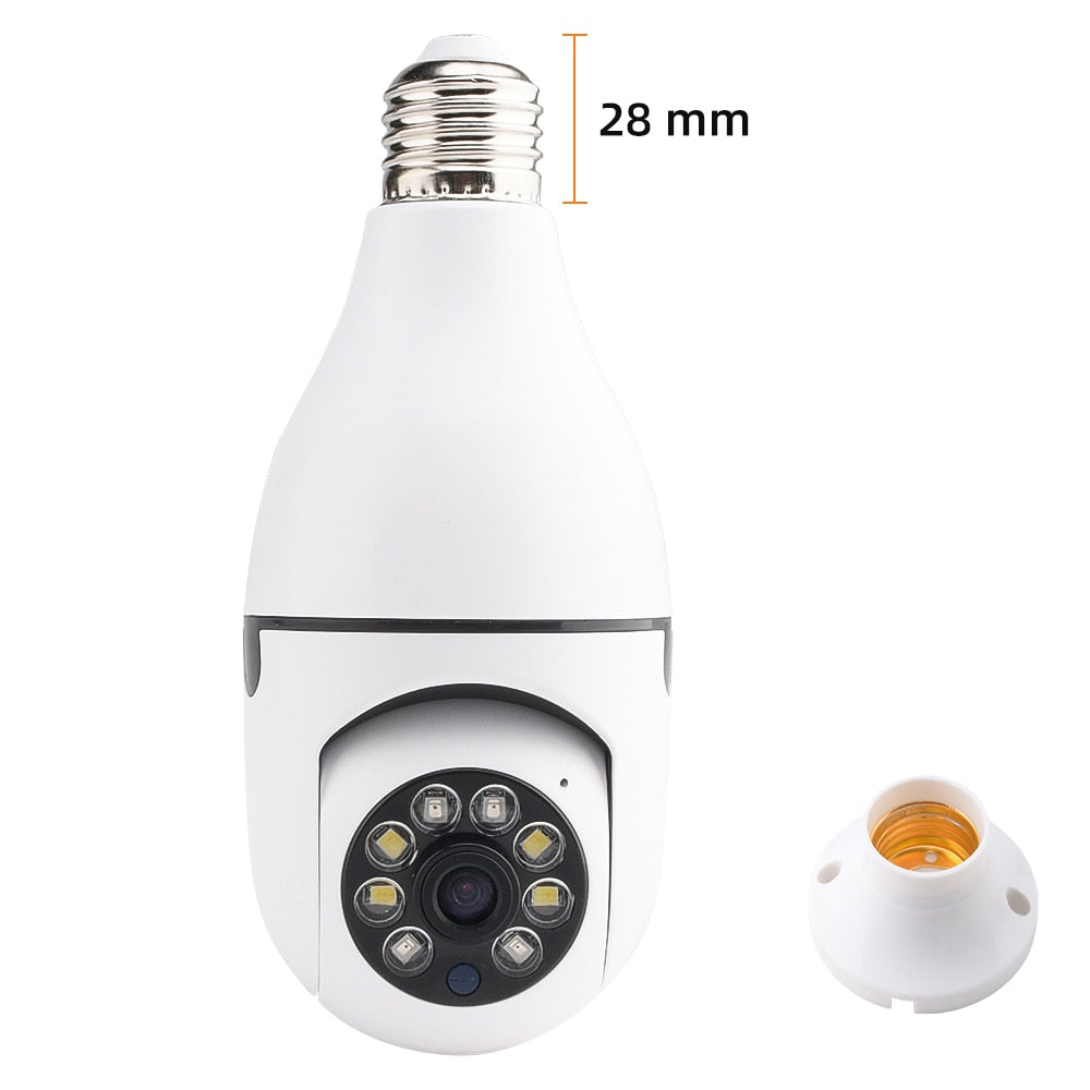 Introducing the Night Vision Security Camera! Perfect for home/office/warehouse/store security monitoring, it's a compact & easy-to-install light bulb camera. No hole drilling needed; just set it up and watch the baby, kids, spouse, & Grandma - all from your phone!