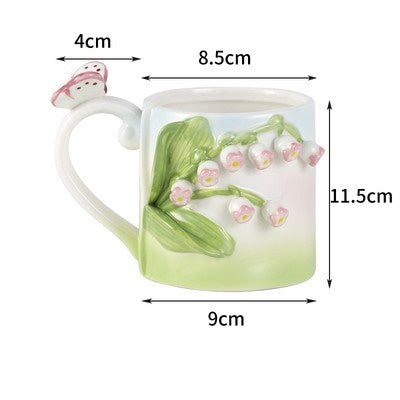 Premium Floral Hand Kneaded Ceramic Tulip Mug Emporium Discounts 5 Daily Products or Gadgets Per Day