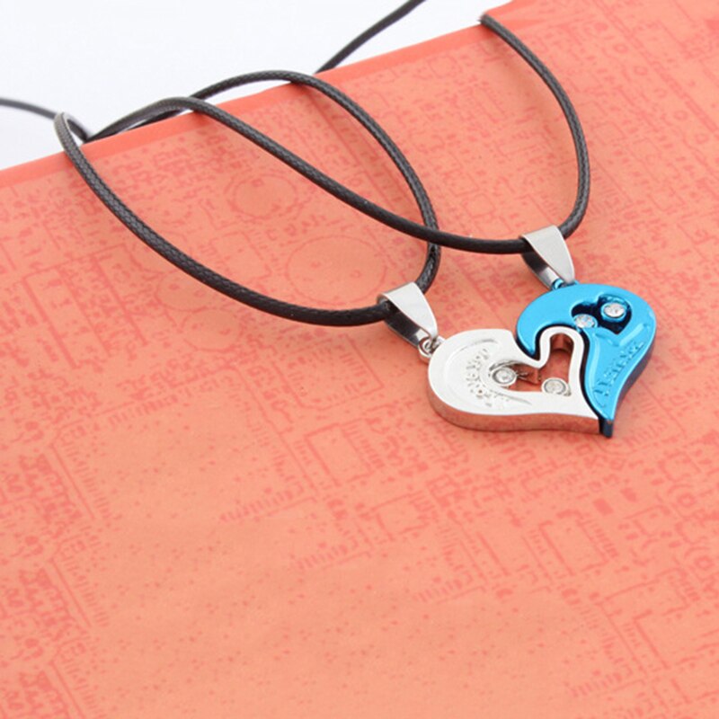 1 pair Fashion Couple Heart Shape I Love You Pendant Necklace Unisex Lovers Couples Jewelry Fashion Gift Accessories Emporium Discounts 5 Daily Products Or Gadgets Per Day