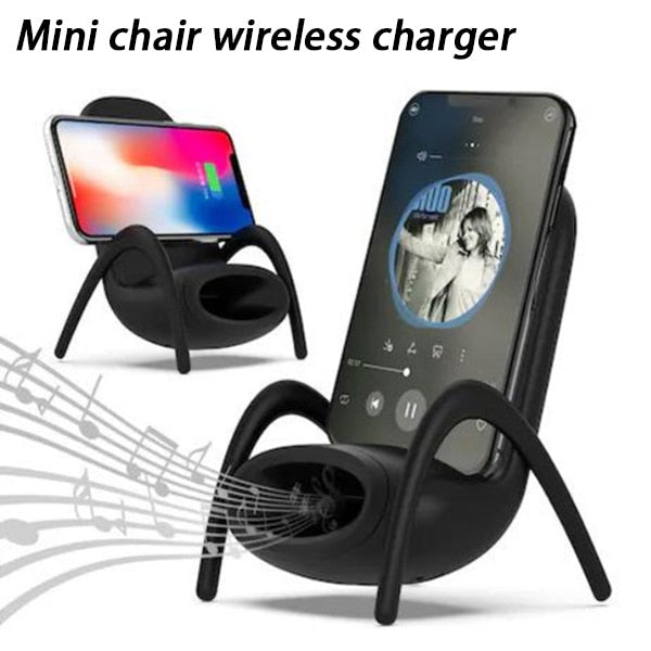 Portable Mini Chair Wireless Charger Supply For All Phones Multipurpose Phone Stand With Musical Speaker Function Charger Emporium Discounts 5 Daily Products Or Gadgets 