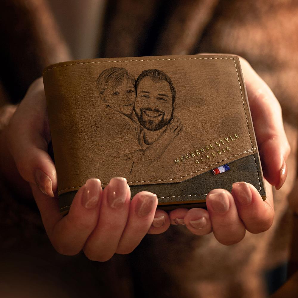 Personalized Engraved Men's Leather Wallet Emporium Discounts