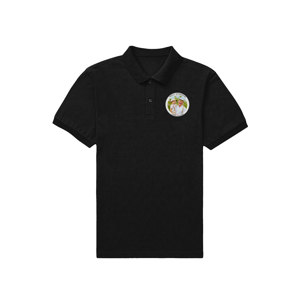Personalized Men's Golf Polo Shirt with Name and Photo Emporium Discounts