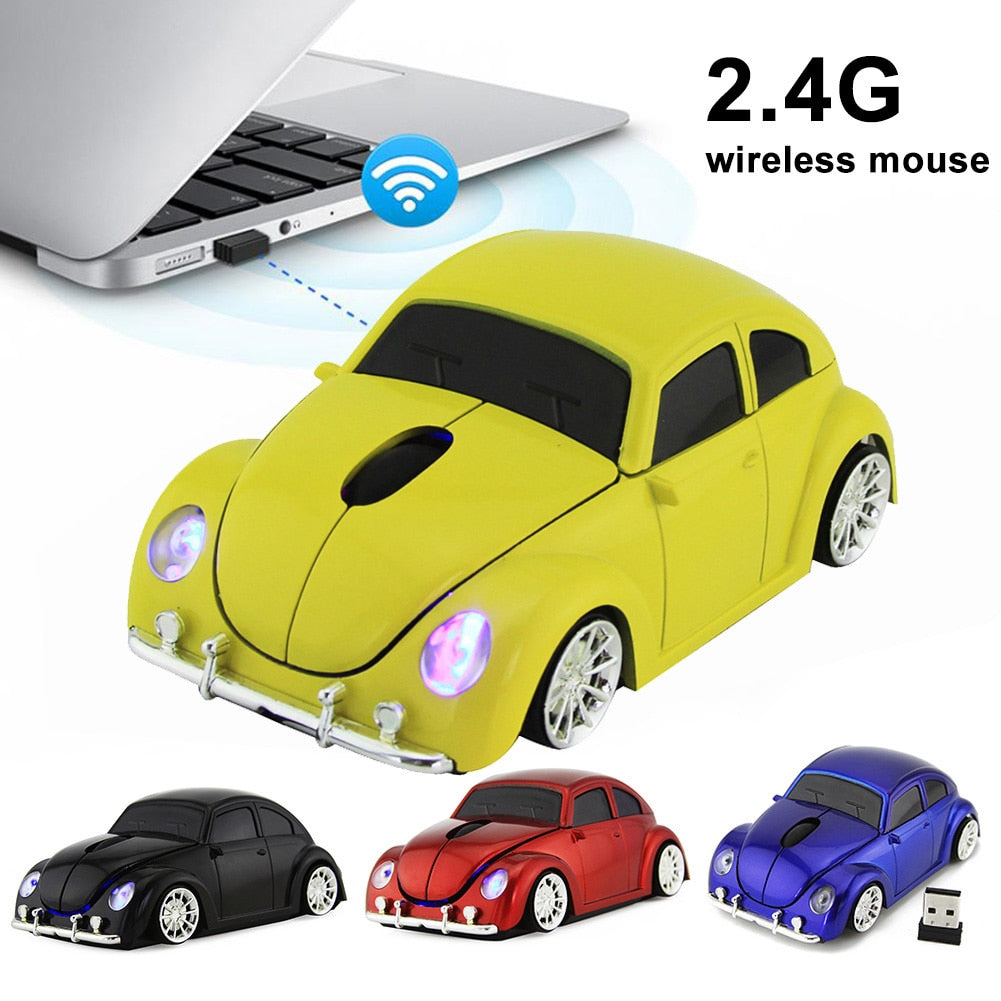Funny Car Shape Ergonomic Wireless Mouse with Receiver For PC Laptop Gaming mouse Mini Car mouse game mouse 2.4GHz Emporium Discounts