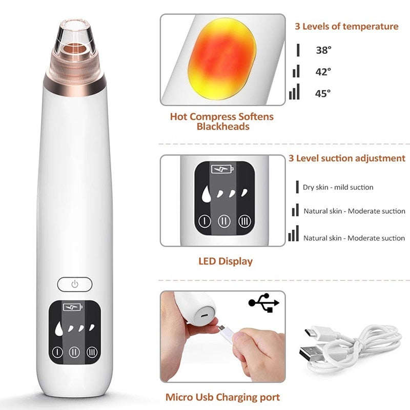  Pore cleaner blackhead remover vacuum Face skin care Black heads Acne Pimple Removal Vacuum cleaner black dot Removal Tools Emporium Discounts 5 Daily Products Or Gadgets Per Day Products
