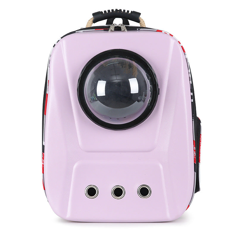 Fashionable Breathable Large Capacity Portable Backpack For Cats Emporium Discounts Come In Different Colour style purple