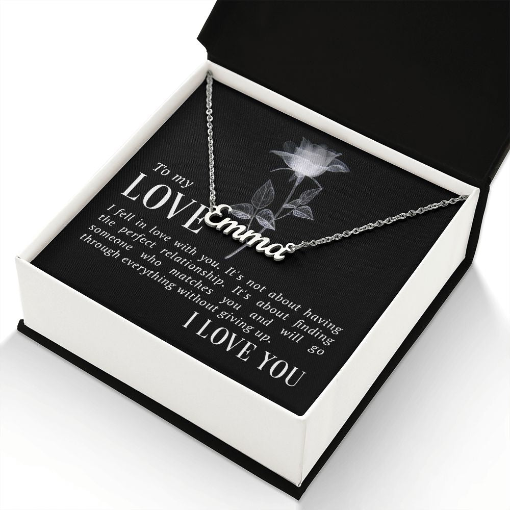 Necklace write the Name the person you love and offer her or him the present Emporium Discounts box