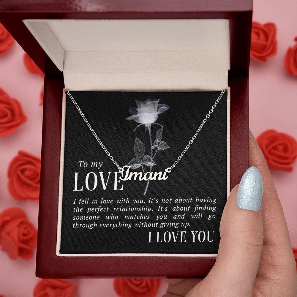 Necklace write the Name the person you love and offer her or him the present Emporium Discounts pesious box