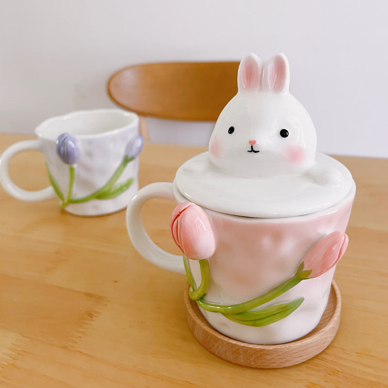 Premium Floral Hand Kneaded Ceramic Tulip Mug Emporium Discounts 5 Daily Products or Gadgets Per Day