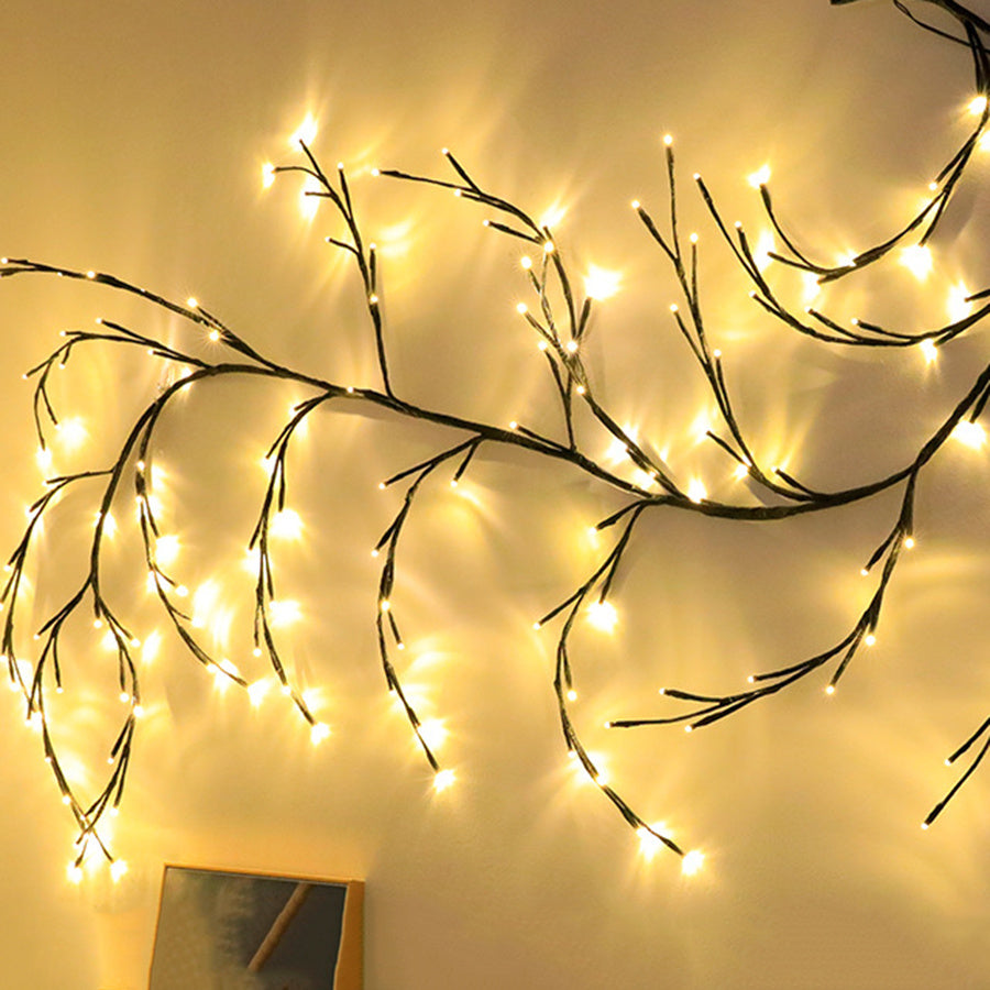 Vines With Lights Christmas Garland Light Flexible DIY Willow Vine Branch LED Light For Room Wall Wedding Party Decor Emporium Discounts