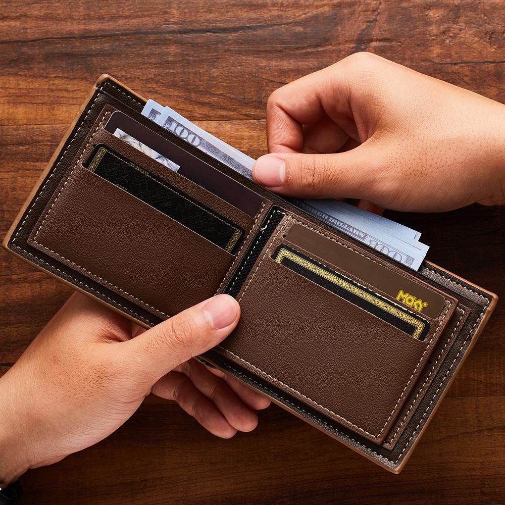 Personalized Engraved Men's Leather Wallet Emporium Discounts
