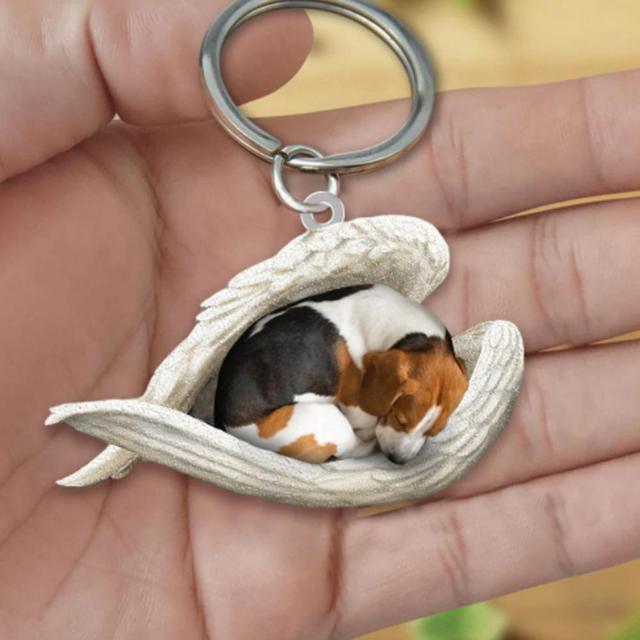 Dog Sleeping Angel Keychains Emporium Discounts Beagles