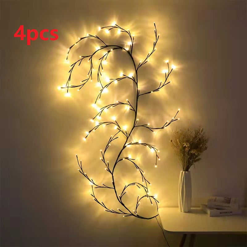 Vines With Lights Christmas Garland Light Flexible DIY Willow Vine Branch LED Light For Room Wall Wedding Party Decor Emporium Discounts