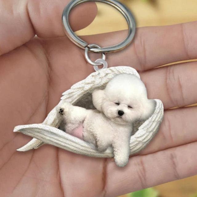 Dog Sleeping Angel Keychains Emporium Discounts Poodle