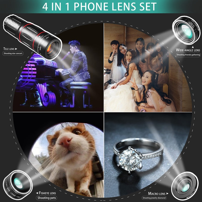 4 In 1 Macro Lens Set for Smartphone